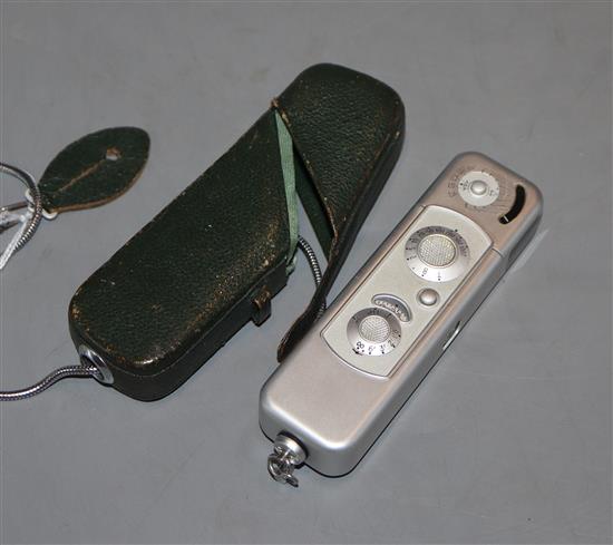 A Minox camera, cased
